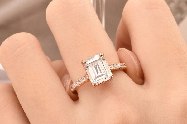 emerald cut diamond ring