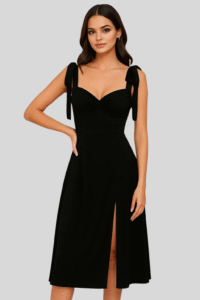 Black Midi Dress by K & P Fashion – Latest Trends