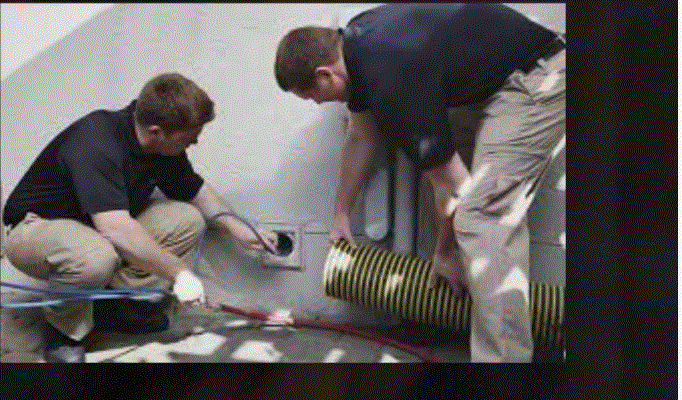 HVAC technician performing professional air duct cleaning in Thornton, CO