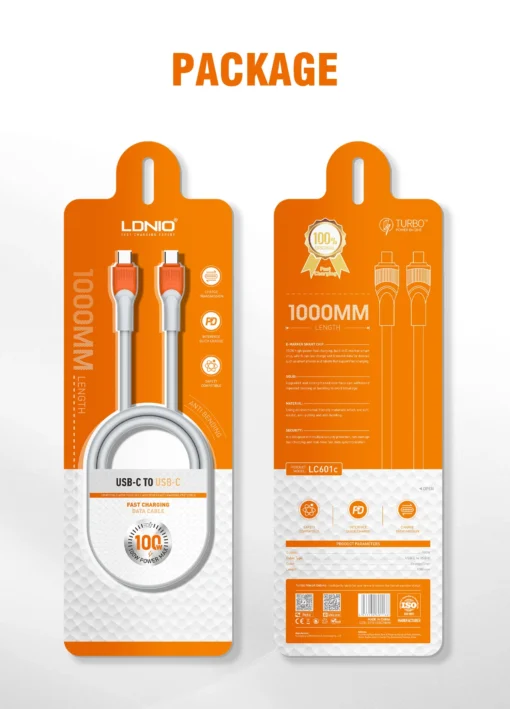LDNIO LC601c 100W Type-c To Type-c 1meter Fast Charging Cable